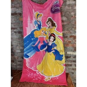 New Disney Princesses Beach Towel Pink Microfiber